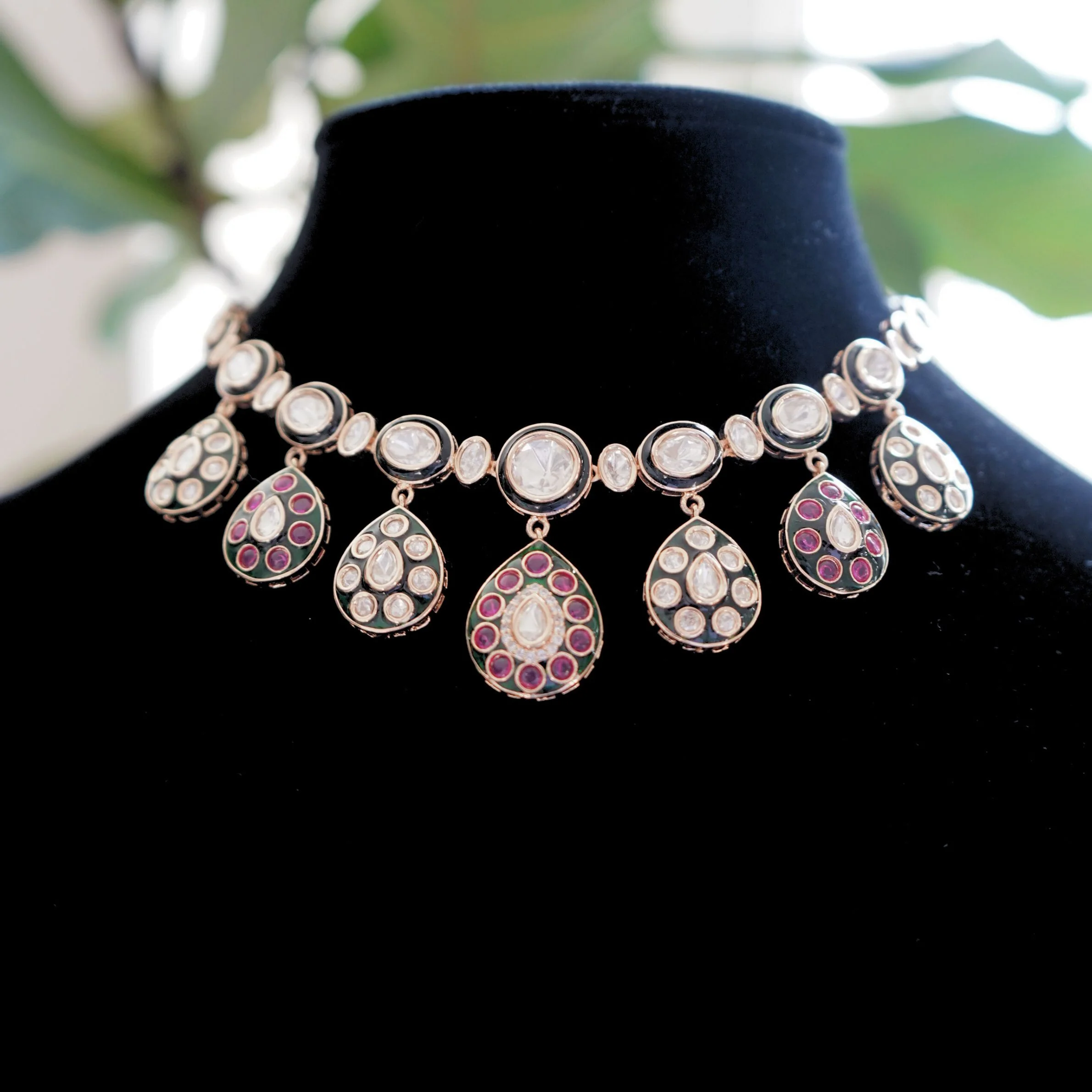 Sita Meenakari Necklace Set - Image 3